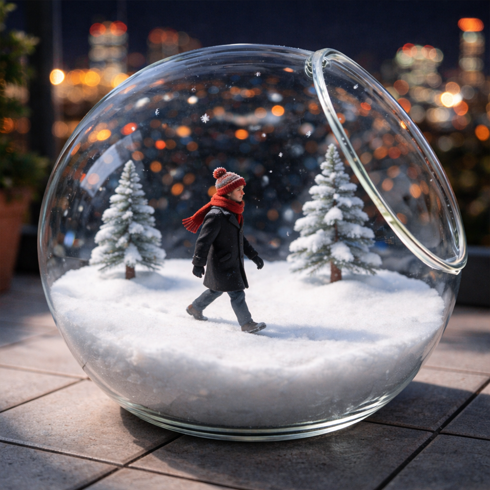 Luxury Snow Globe Gift Set for Kids & Adults | Christmas Birthday Gift | Premium Glass Desk Decor | Creative Holiday Toy