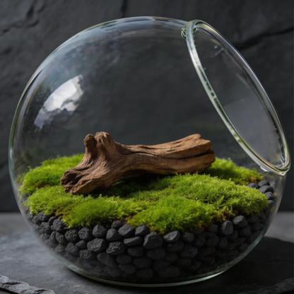 Elegant Living Moss Terrarium — A Refined Natural Statement Piece