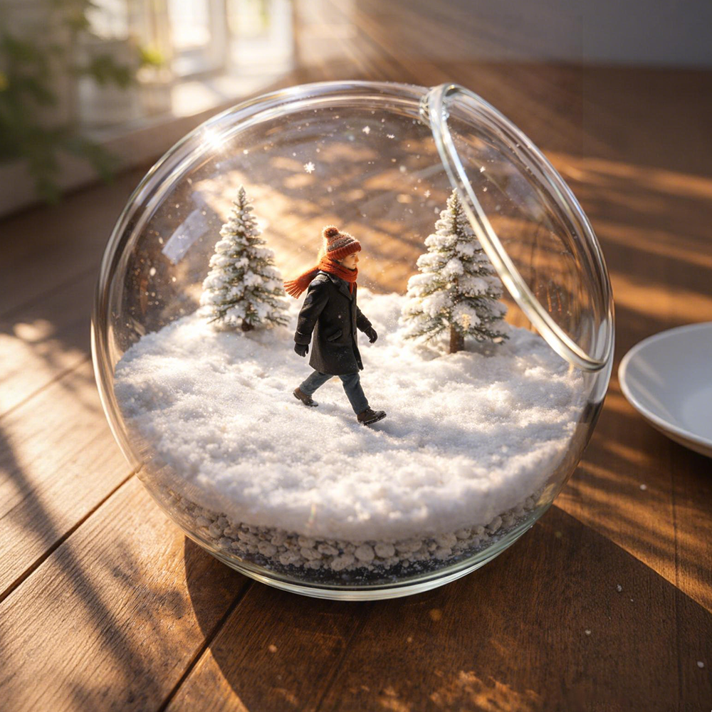 Luxury Snow Globe Gift Set for Kids & Adults | Christmas Birthday Gift | Premium Glass Desk Decor | Creative Holiday Toy