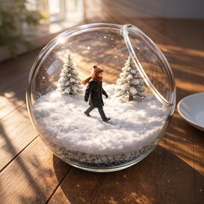 Luxury Snow Globe Gift Set for Kids & Adults | Christmas Birthday Gift | Premium Glass Desk Decor | Creative Holiday Toy