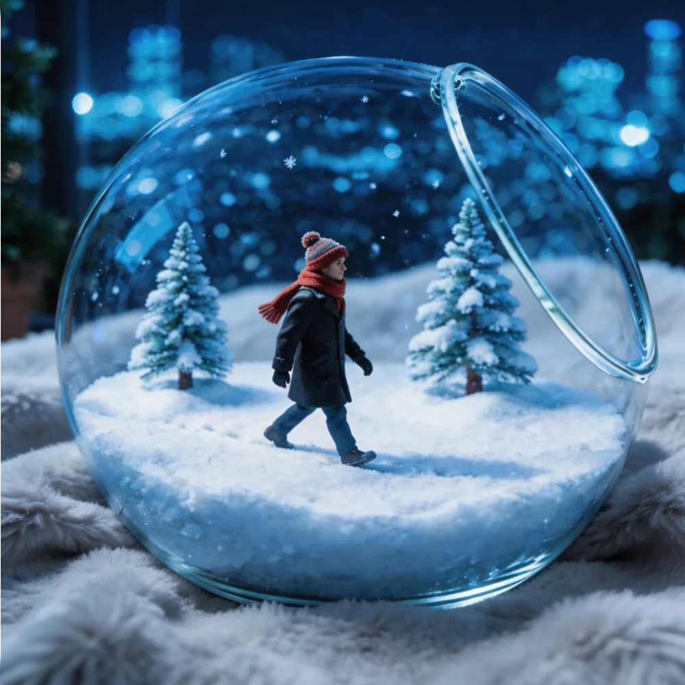 Luxury Snow Globe Gift Set for Kids & Adults | Christmas Birthday Gift | Premium Glass Desk Decor | Creative Holiday Toy