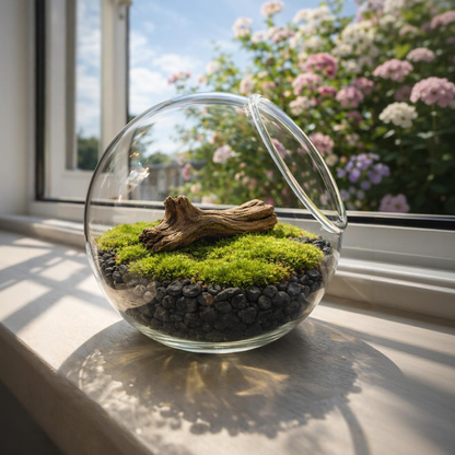 Elegant Living Moss Terrarium — A Refined Natural Statement Piece