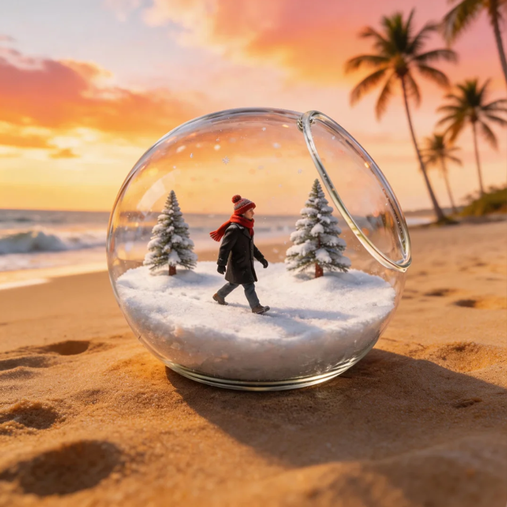 Luxury Snow Globe Gift Set for Kids & Adults | Christmas Birthday Gift | Premium Glass Desk Decor | Creative Holiday Toy
