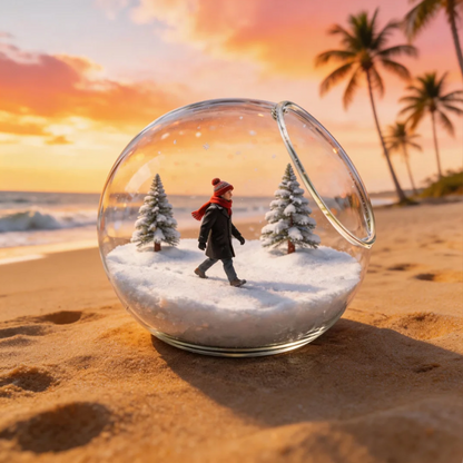 Luxury Snow Globe Gift Set for Kids & Adults | Christmas Birthday Gift | Premium Glass Desk Decor | Creative Holiday Toy