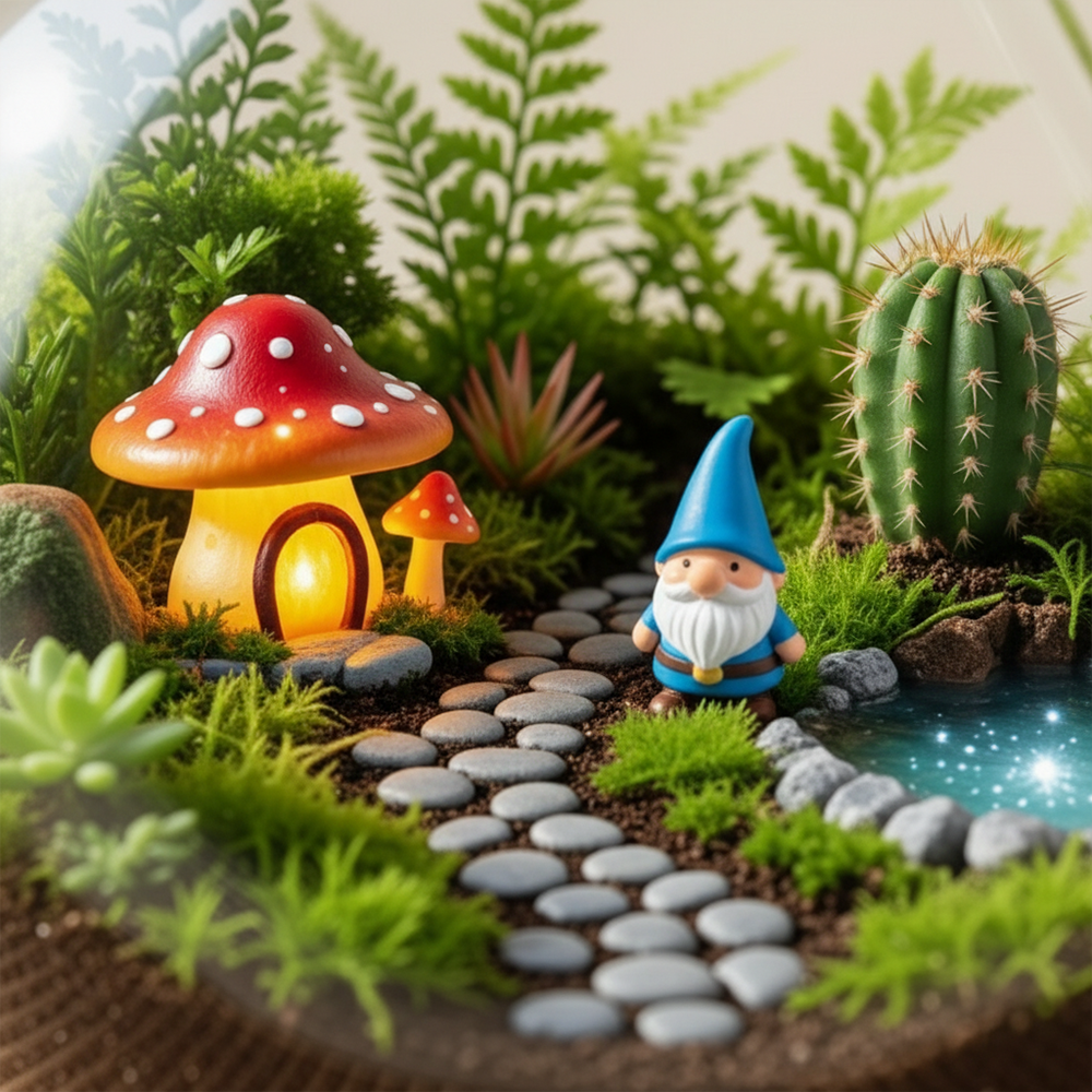 Fairy Forest Terrarium Globe | Miniature Woodland Desk Decor | Creative Healing Home Accent | Kids Gift | Premium Glass Ecosystem