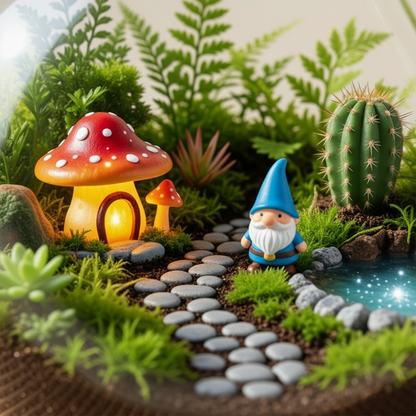 Fairy Forest Terrarium Globe | Miniature Woodland Desk Decor | Creative Healing Home Accent | Kids Gift | Premium Glass Ecosystem