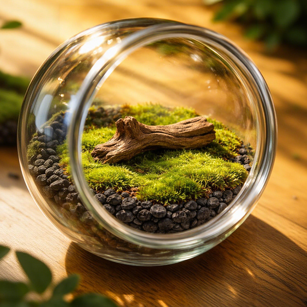 Elegant Living Moss Terrarium — A Refined Natural Statement Piece